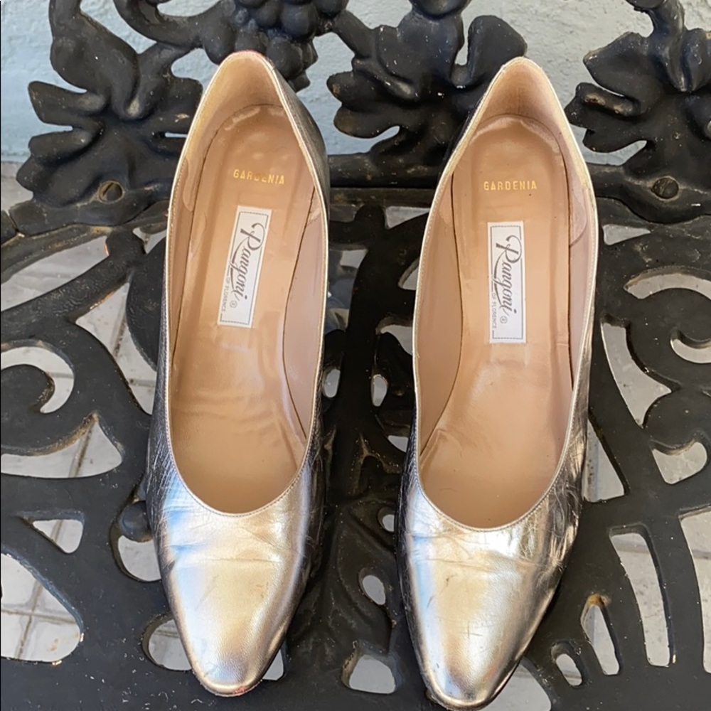 Gardenia Vintage Leather Silver 2 in Heels